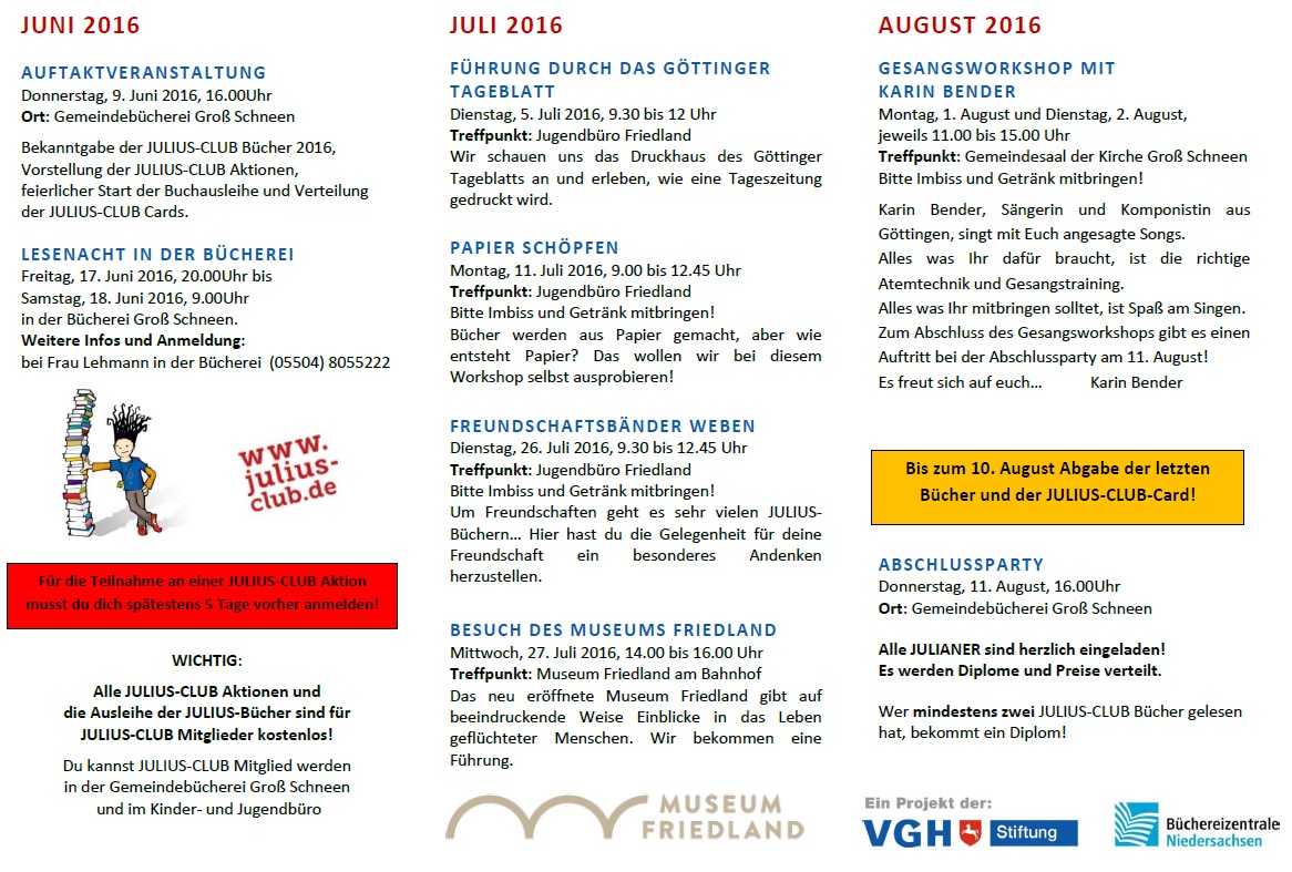 JULIUS-CLUB Flyer Seite 2